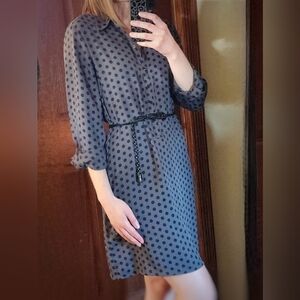 Loft Polka Dot Shirt Dress